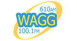 WAGG 610 AM and 100.1 FM